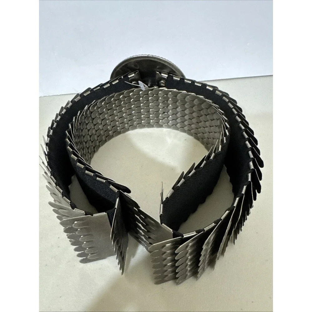 Medallion Belt Women’s Metal Vintage’s 90s Elastic Segmented inch Embellished